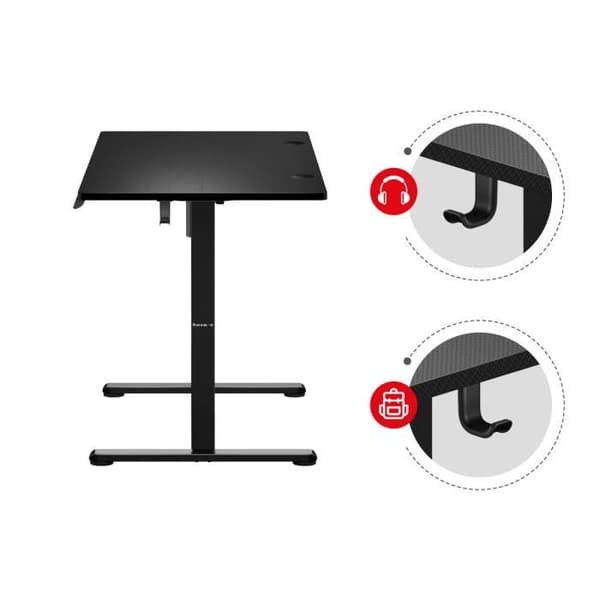Skrivbord Stående Sittande - HUZARO - HERO 8.2 - Svart - Elektrisk - Ergonomisk - Tyst