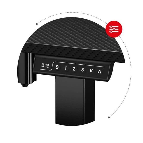 Skrivbord Stående Sittande - HUZARO - HERO 8.2 - Svart - Elektrisk - Ergonomisk - Tyst