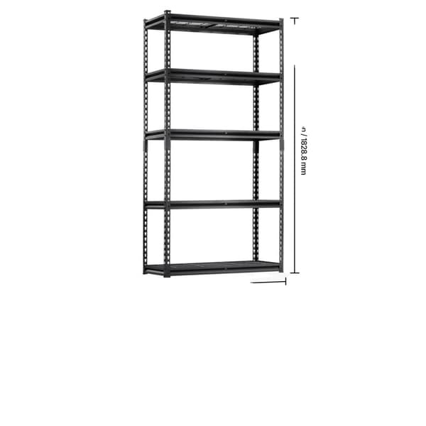 Metalopbevaringshylder, Høj Belastningskapacitet, Justerbart Design,16 x 36 x 72 tommer