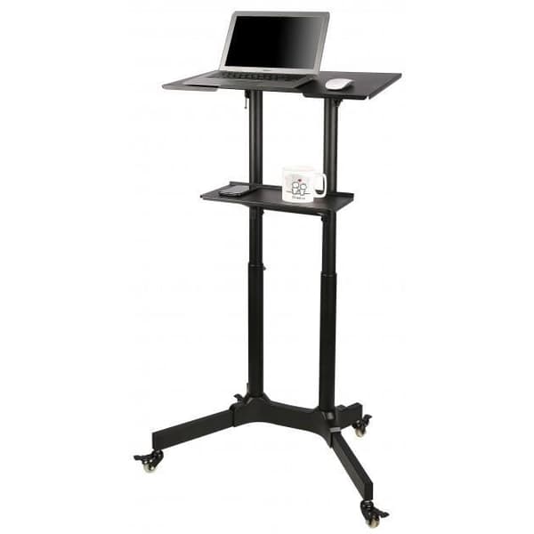 Techly ICA-TB TPM-1BK, Notebook-stativ, Svart, Metall, 1030 - 1250 mm, 0 - 40°, 620 mm Svart