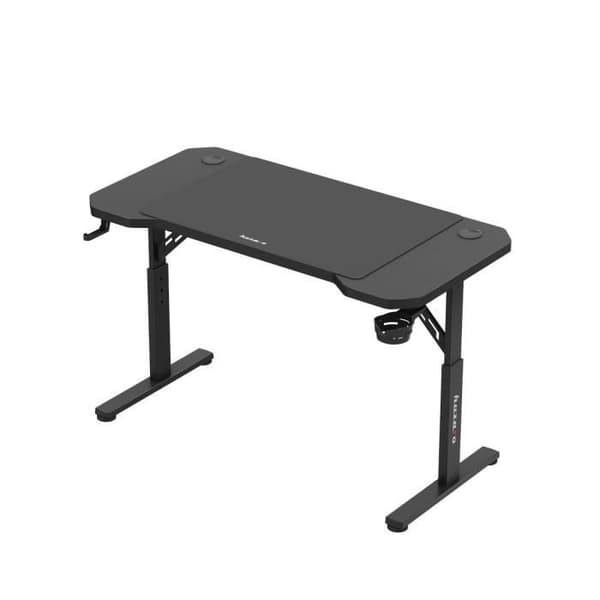 Bureau Gaming - HUZARO - Hero 2.6 - Noir - Justerbar höjd - Kolfiberbord - Tillbehörsstöd