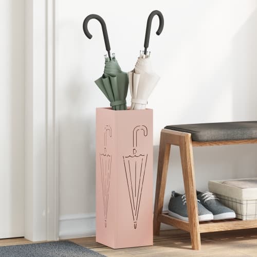 Paraplyställ Rosa Metall Medium Rektangulärt Modernt