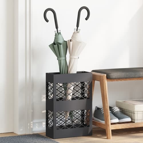 Paraplyställ Svart Pulverlackerat stål Standard Hållbar