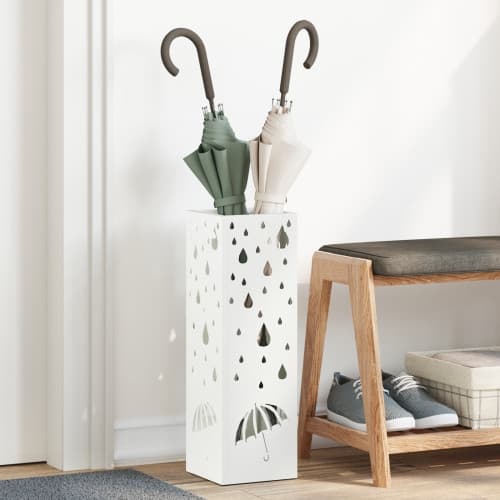 Paraplyställ Vitt Metall Standard Mönster Paraplyställ