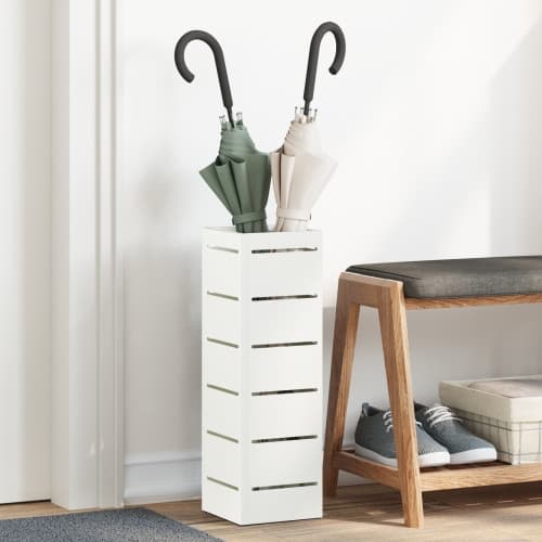 Paraplyställ Vitt Trä Standard Paraplyställ Modern