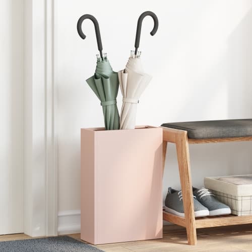 Paraplyställ Rosa Metall Medel Rosa paraplyställ Rektangulärt