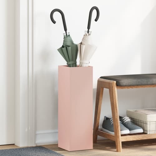 Paraplyställ Rosa Metall Standard Paraplyställ Rektangulär