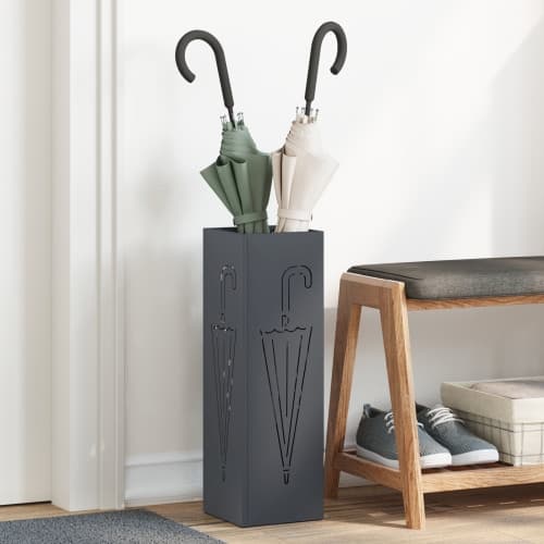 Paraplyställ Antracit Metall Standard Paraplyställ Rektangulärt