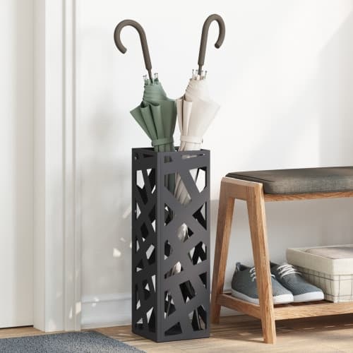 Paraplyställ Svart Metall Medium Mönster Paraplyställ