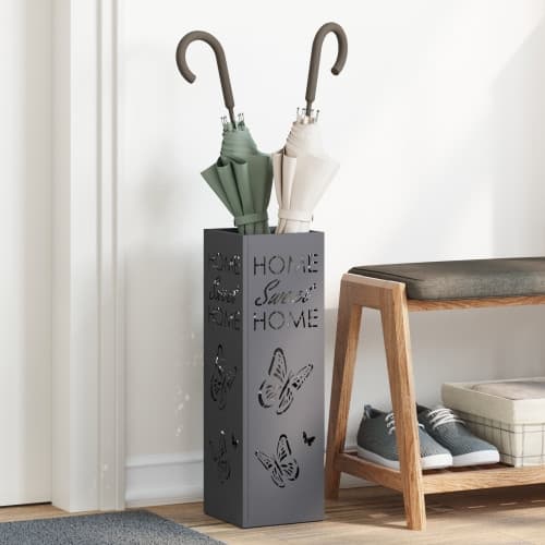 Paraplyställ Antracit Metall Medium Dekorativa Detaljer