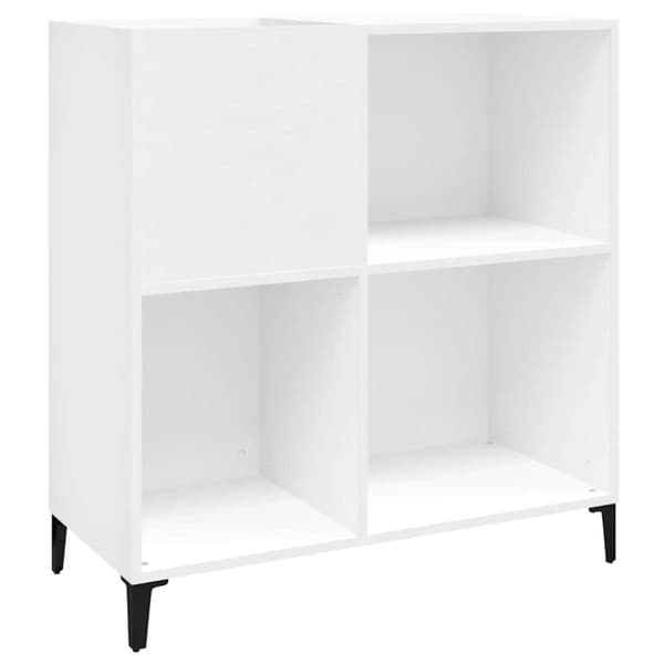 Stereobänk vit 84,5x38x89 cm konstruerat trä