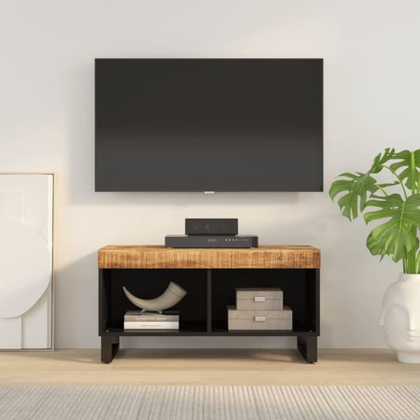 Tv-bänk 85x33x43,5 cm massivt mangoträ