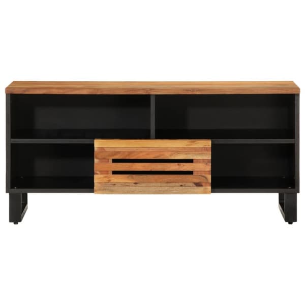 Tv-bänk 100x34x46 cm massivt akaciaträ