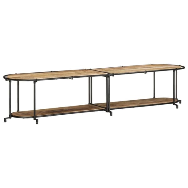 Tv-bänk 200x42x40 cm massivt grovt mangoträ