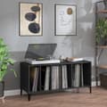 Miniatyrbild 1 av 2: Stereobänk svart 100x38x48 cm konstruerat trä