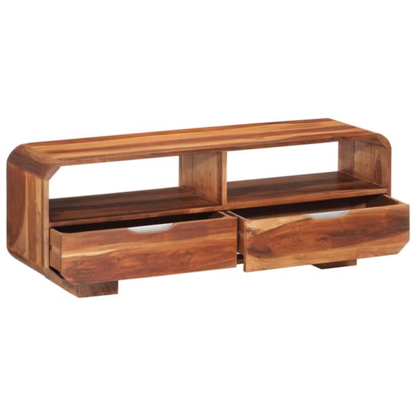 Tv-bänk 110x30x40 cm massiv akacia