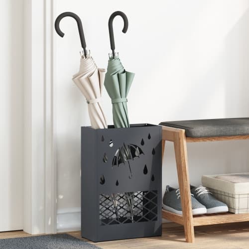 Paraplyställ Antracit Metall Medium Snygga Inläggningar