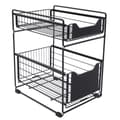 Miniatyrbild 1 av 2: Under Sink Organizer Rack, Hållbar Kolfiberstål, Platsbesparande Förvaringslösning,svart, 2-nivå