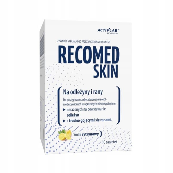 Activlab RecoMed Skin painehaavoihin ja -haavoihin sitruunanmakuinen 10 pussia