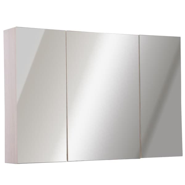 Rootz Spegelskåp - Badrumsskåp - Spegelväggskåp - Badrumsväggskåp - Vit - B90 x H60 x D13,5 cm