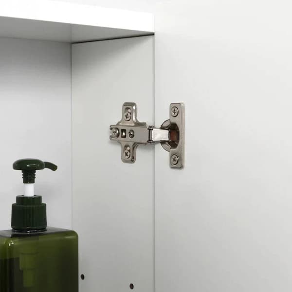 Rootz Spejlskab - Badeværelsesskab - Overskab - Opbevaringsskab- 3 døre - Spejl - MDF - Hvid - 70 x 15 x 60 cm