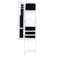 Miniatyrbild 4 av 8: Rootz Jewelry Cabinet - Led Jewelry Cabinet - Interior Mirror - Mirror Cabinet - Foldable Shelf - Standing Mirror - White - 146cm