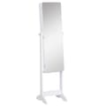 Miniatyrbild 1 av 8: Rootz Jewelry Cabinet - Led Jewelry Cabinet - Interior Mirror - Mirror Cabinet - Foldable Shelf - Standing Mirror - White - 146cm