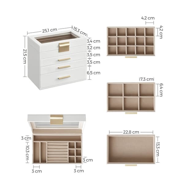 Rootzin korurasia - Säilytyskotelo - Korujen pidike - MDF PU samettilasi - Kompakti muotoilu - Tyylikäs ulkonäkö - Turvallinen sulkeminen - 15,3 cm x