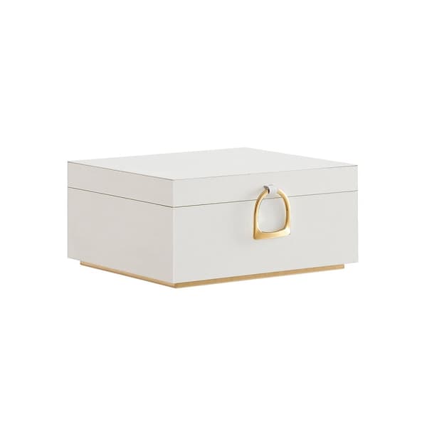 Rootz White korurasia - Järjestäjäkotelo - Säilytyssäiliö - MDF-rakenne - Samettivuori - Kompakti koko - 20,5 cm x 24 cm x 11 cm