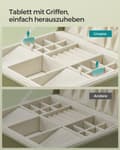 Miniatyrbillede 6 af 7: Rootz Laurel Green smykkeskrin - Organizer-etui - Opbevaringsbeholder - MDF-konstruktion - Fløjlsforing - Kompakt design - 20,5 cm x 24 cm x 11 cm