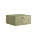 Miniatyrbillede 1 af 7: Rootz Laurel Green smykkeskrin - Organizer-etui - Opbevaringsbeholder - MDF-konstruktion - Fløjlsforing - Kompakt design - 20,5 cm x 24 cm x 11 cm