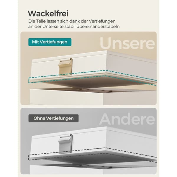 Rootz stapelbar smyckeskrin - Organiseringsbricka - Lådfodral - Platssparande lösning - 30 cm x 20 cm x 12 cm
