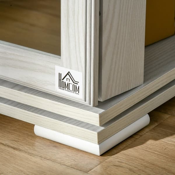 Rootz Låsbar roterende smykkeskrin med spejl - smykkeskab - Arrangør - MDF White - 360 ° rotation - 38x38x160cm