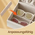 Miniatyrbild 4 av 4: Rootz Jewelry Box - 2 Level Storage - Jewelry Organizer - Velvet Interior - 20,5 cm x 24 cm x 11cm - Bärbart handtag