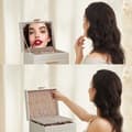 Miniatyrbild 3 av 6: Rootz Jewelry Box With Mirror - Lagringsarrangör - 2 Lådhållare - Velvet fodrad - 21,5 x 24 x 15,8 cm - molnvit