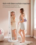 Miniatyrbild 2 av 6: Rootz Jewelry Cabinet - Mirror Cabinet - Lagringsarrangör - LED -belysning - 55x55x159 cm - Cloud White