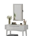 Miniatyrbild 1 av 5: Rootz Mirror and Jewelry Cabinet - Wall Cabinet - Mirror Cabinet - riklig förvaring - 37 cm x 67 cm x 10,5 cm