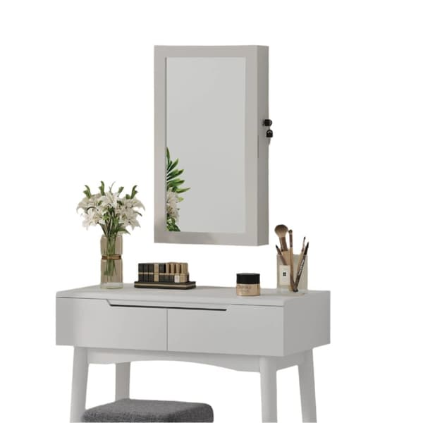 Rootz Mirror and Jewelry Cabinet - Wall Cabinet - Mirror Cabinet - riklig förvaring - 37 cm x 67 cm x 10,5 cm