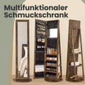 Miniatyrbild 3 av 5: Rootz låsbar 360 ° roterbar smyckeskåp - spegel skåp - rymlig smycken arrangör - 54 cm x 54 cm x 161 cm