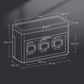 Miniatyrbild 5 av 5: Rootz Watch Box For 9 Watches - Display Case - Organizer - Justerbar hållare - 16,2 x 40 x 25,3 cm - Glasfönster