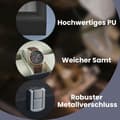 Miniatyrbild 5 av 5: Rootz Watch Box - Glass Lid - 6 Fack Display - Protect & Showcase Watches - Velvet Interior - 30 cm x 11,2 cm x 8 cm