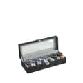 Miniatyrbild 1 av 5: Rootz Watch Box - Glass Lid - 6 Fack Display - Protect & Showcase Watches - Velvet Interior - 30 cm x 11,2 cm x 8 cm