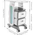 Miniatyrbillede 2 af 2: Mobil Medicinsk Trolleyvogn, Høj Belastningskapacitet, Holdbart og Moderne Design,HVID