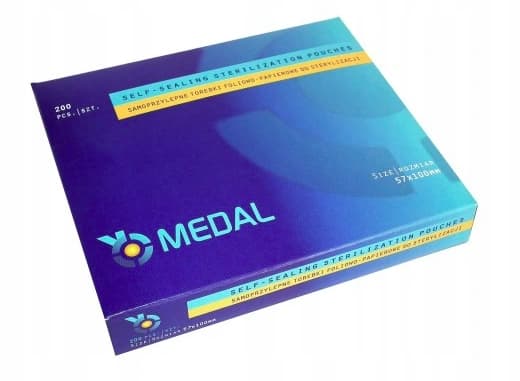 MEDAL Folie-papir steriliseringsposer 57 mm x 100 mm - 200 stk.