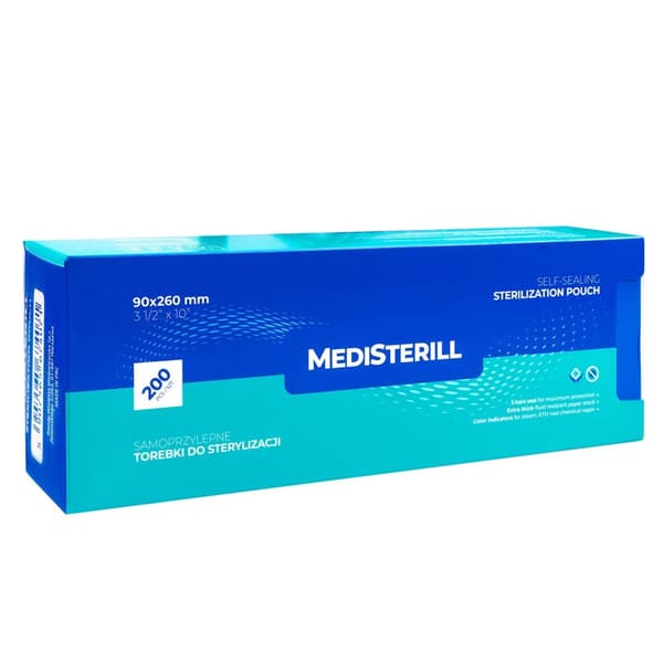 MEDISTERILL Steriliseringspåsar för verktyg i autoklav 90x260 cm - 200 stycken