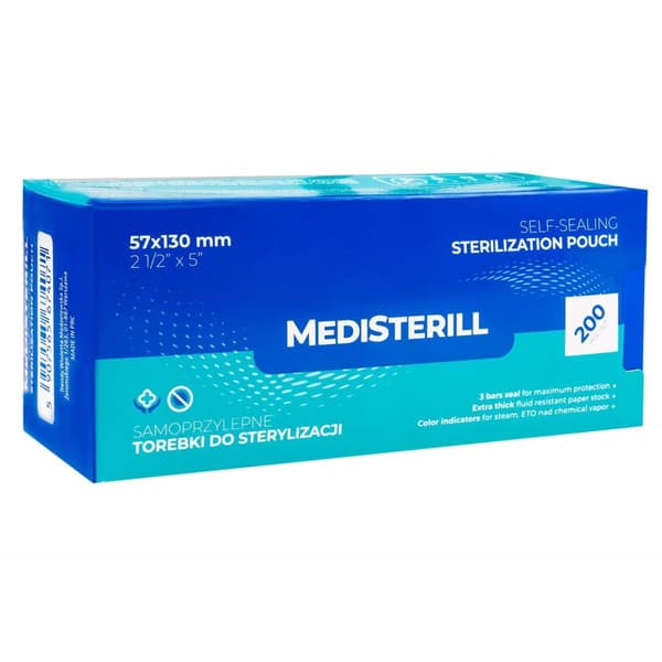 MEDISTERILL Steriliseringspåsar 57x130 mm - 200 stycken