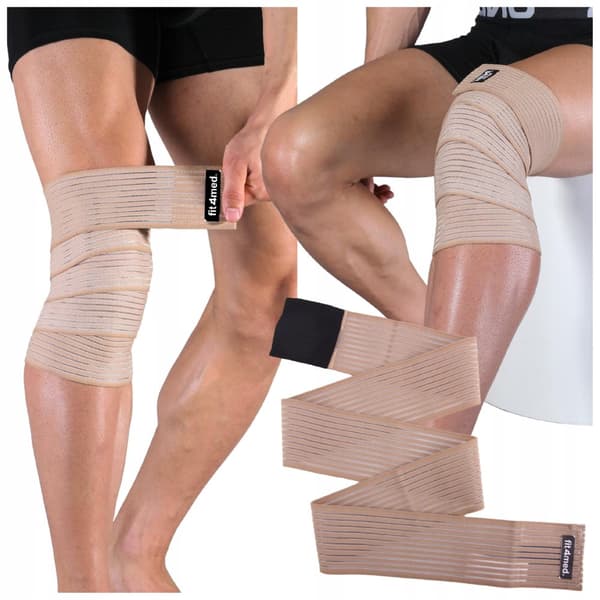STABILISATORISERANDE KOMPRESSION KNÄBANDAGE ELASTISKT KOMPRESSIONSBANDAGE UNIVERSAL