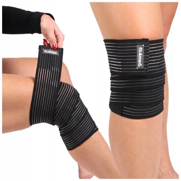 STABILISATORISERANDE KOMPRESSION KNÄBANDAGE ELASTISKT KOMPRESSIONSBANDAGE UNIVERSAL