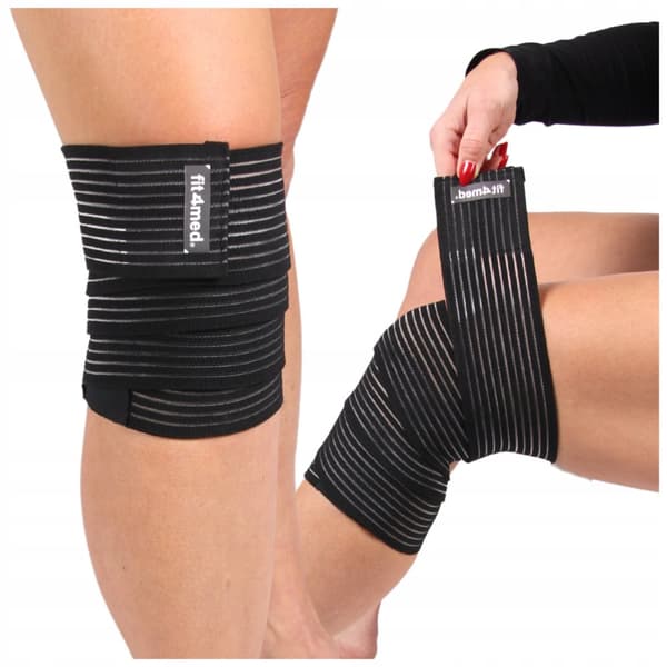 STABILISATORISERANDE KOMPRESSION KNÄBANDAGE ELASTISKT KOMPRESSIONSBANDAGE UNIVERSAL