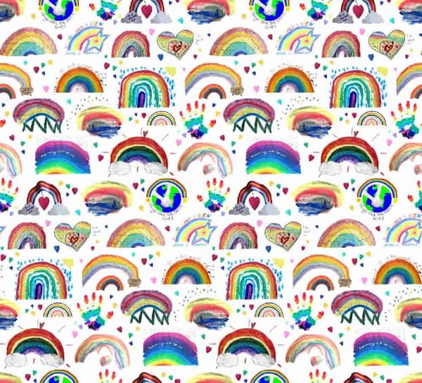 Ekologiskt munskydd av tyg Rainbow - World alive